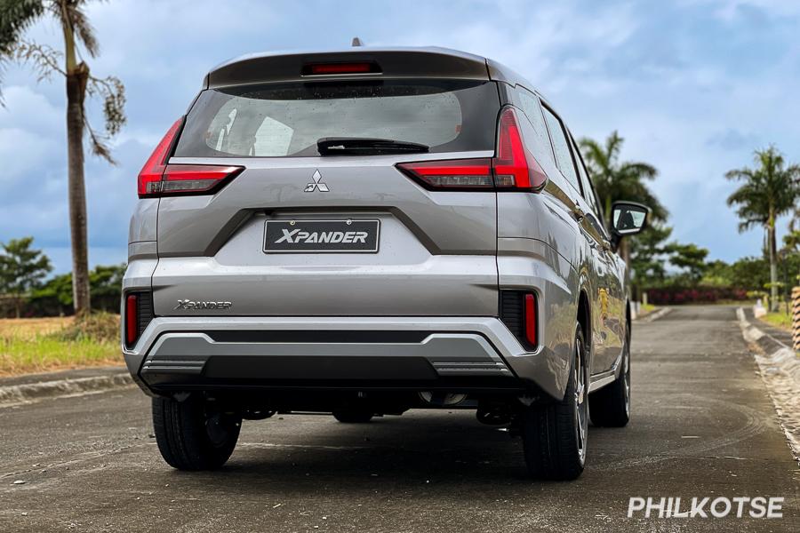 The Mitsubishi Xpander from the rear