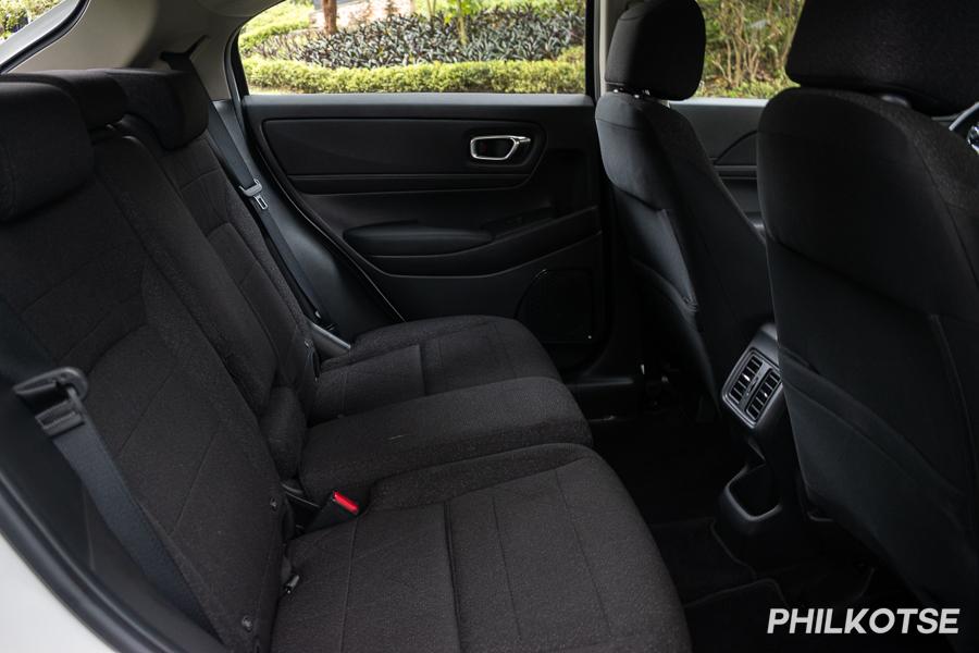 A picture of the HR-V S' rear cabin seats