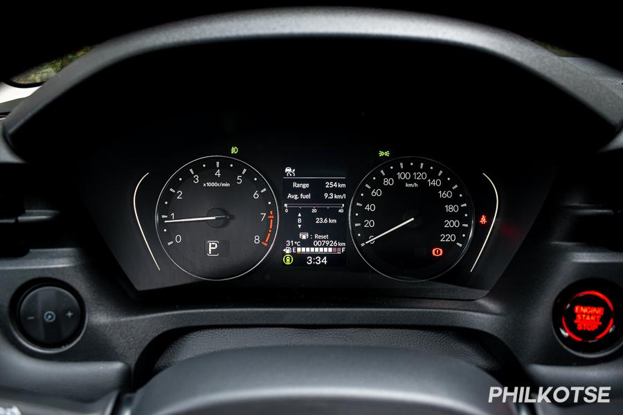 A picture of the HR-V S' gauge cluster