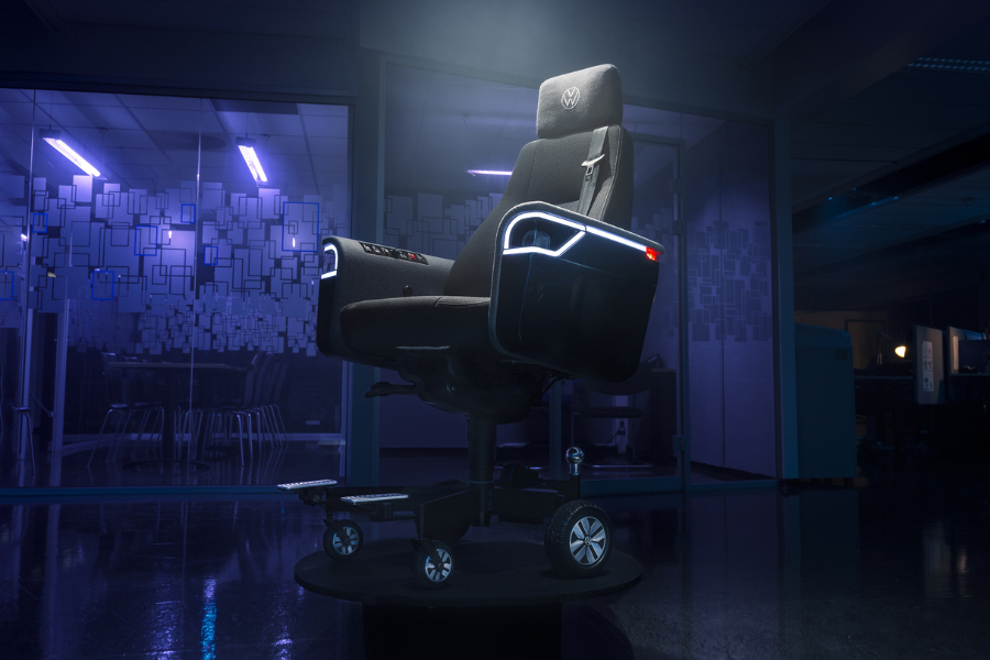 This Volkswagen-built office chair has 20 km/h top speed, LED lights