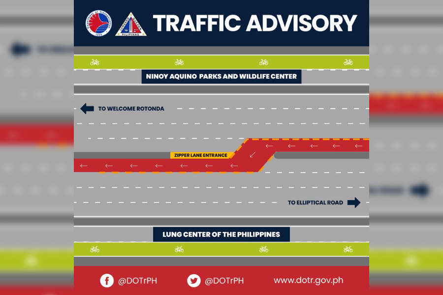 Quezon Ave zipper lane implemented during morning rush hours