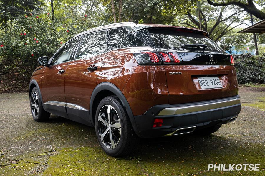 A picture of the rear of the Peugeot 3008