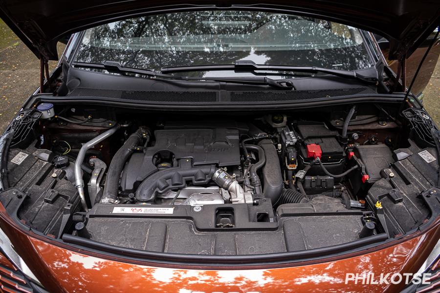 A picture of the Peugeot 3008's engine.