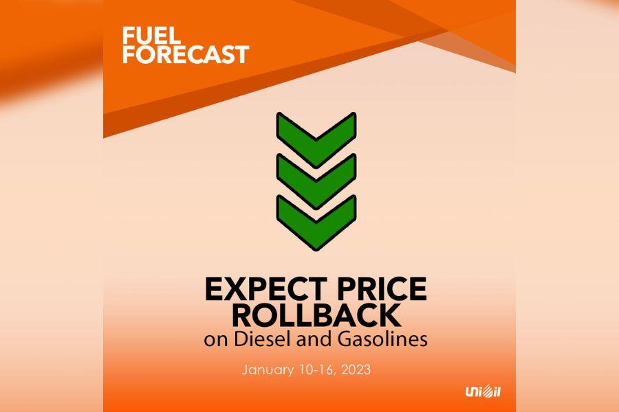Diesel, gasoline set to roll back week of January 10