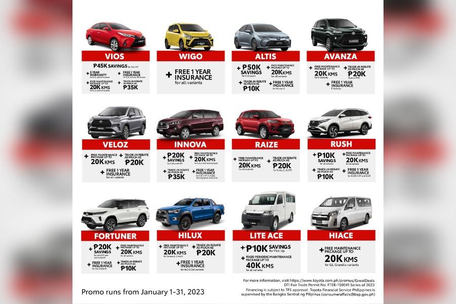 Toyota PH kicks off 2023 with exciting deals, promos for customers