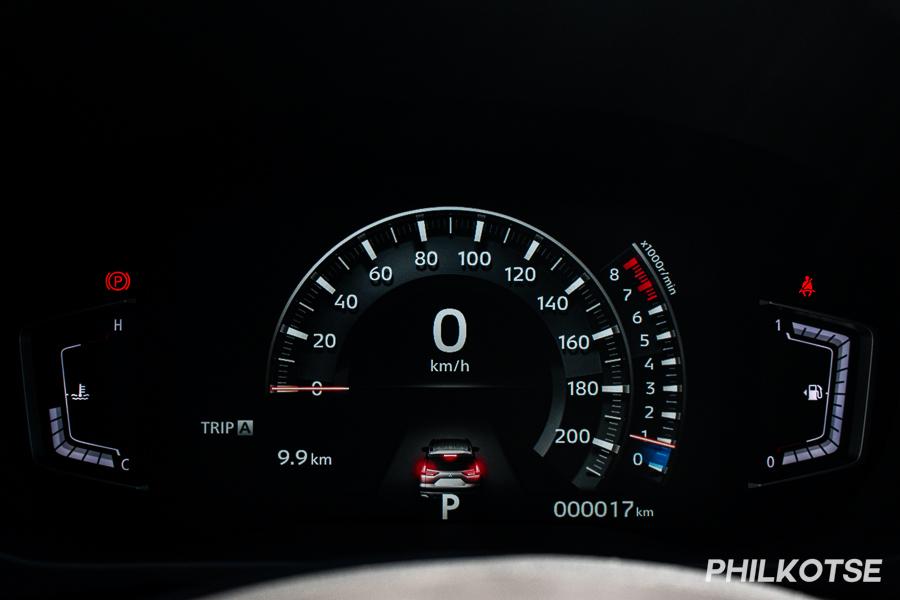 A picture of Its new digital gauge cluster