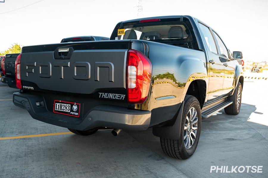 A picture of the rear of the Foton Thunder.