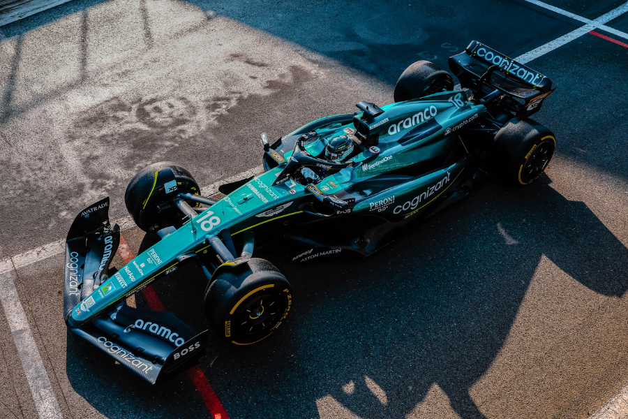 Aston Martin reveals 110th-anniversary logo through its Formula 1 car