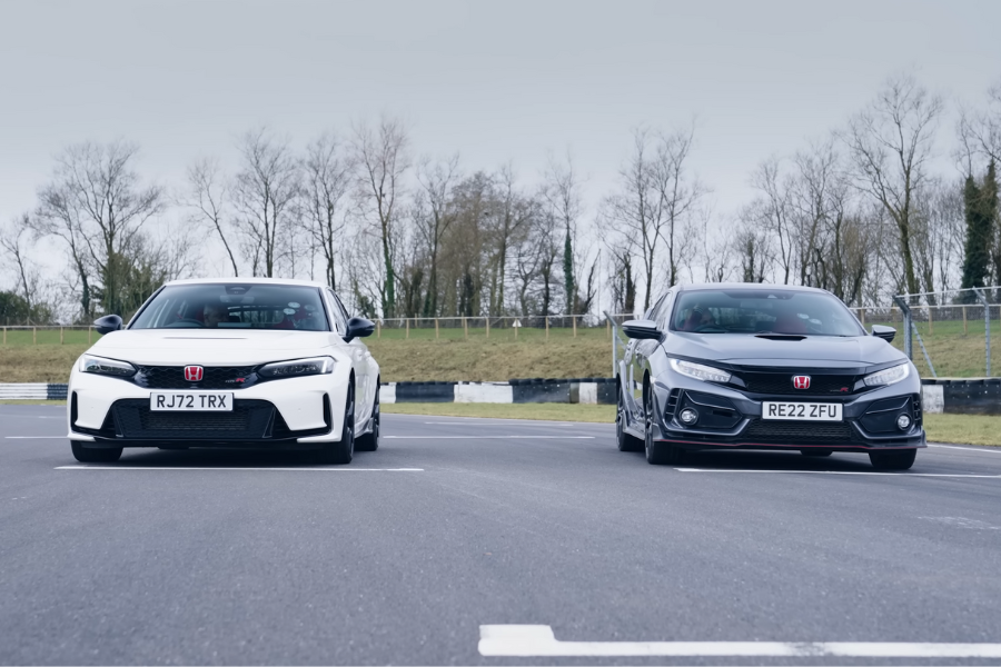 Old vs New: Honda Civic Type R drag race, hot lap