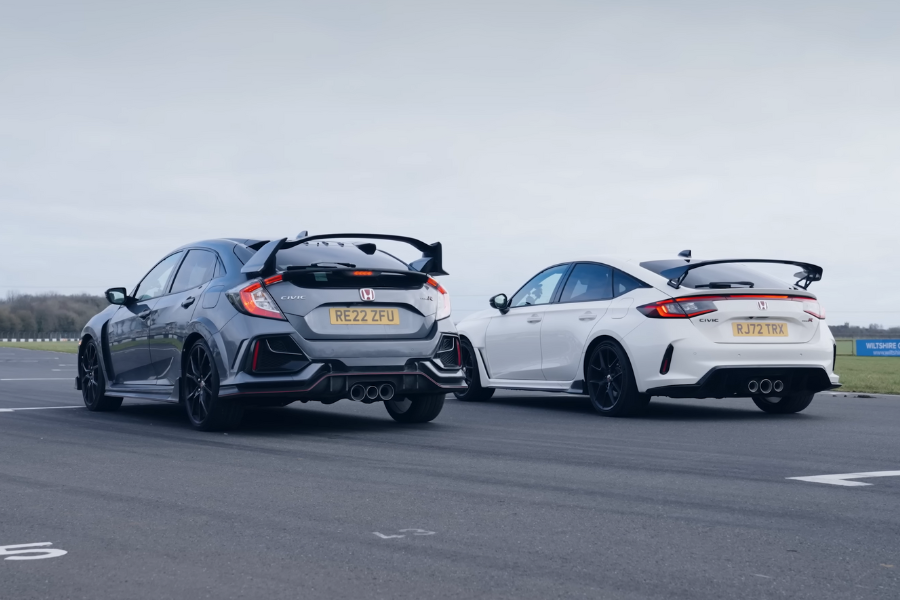 Old vs New: Honda Civic Type R drag race, hot lap