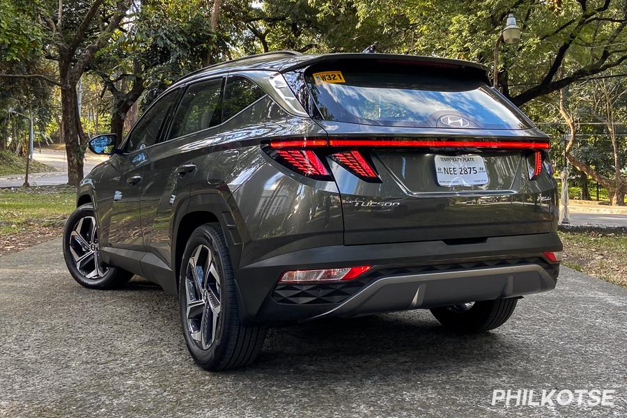 2023 Hyundai Tucson GLS+ Diesel rear profile shot