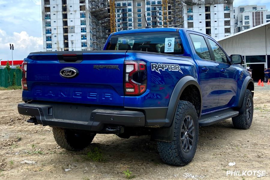 2023 Ford Ranger Raptor rear shot