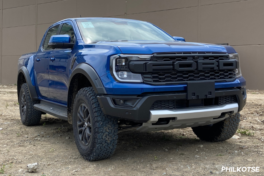 2023 Ford Ranger Raptor front profile shot