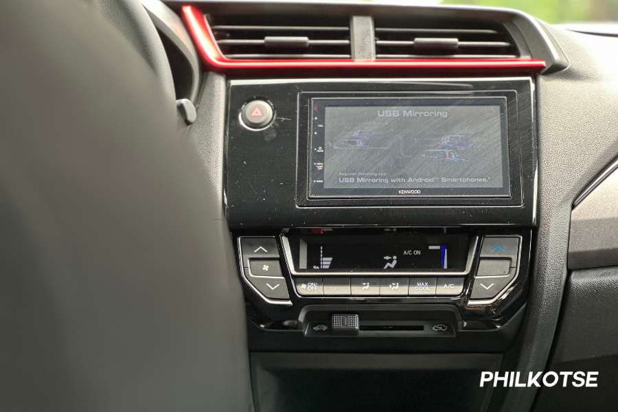 The Brio RS Black Top's 7-inch touchscreen