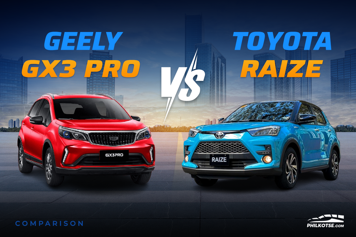 2024 Geely GX3 Pro vs Toyota Raize Comparison: Spec Sheet Battle