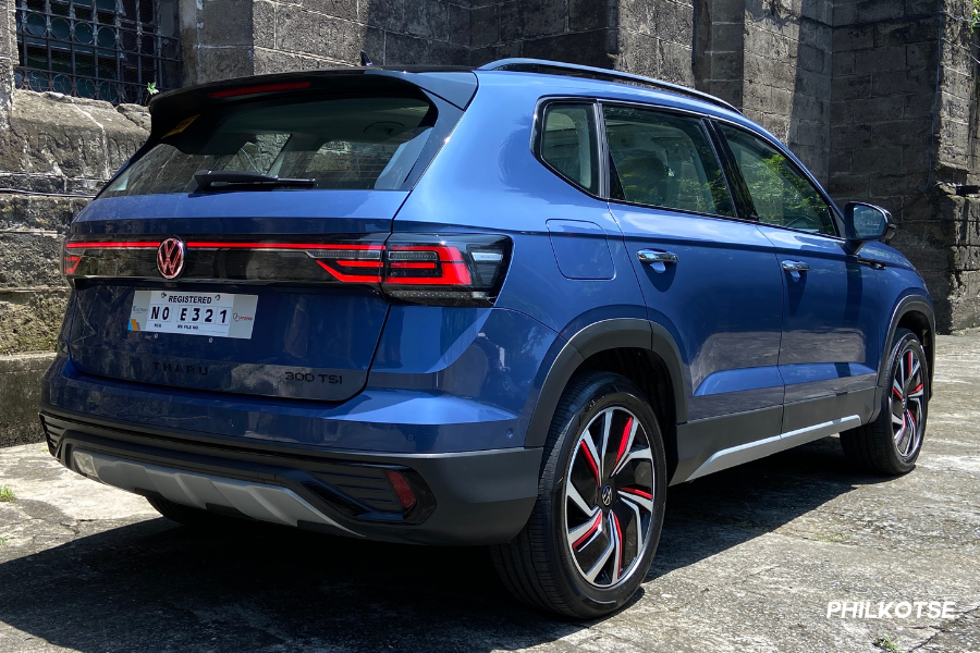 2024 Volkswagen Tharu rear profile shot