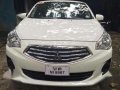 Mitsubishi Mirage 2015 White Automatic Honda Jazz Toyota Mazda-0