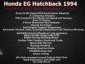 Honda Hatchback Civic EG 1994 D16A P08 Engine not SIR LXi VTi Toyota-1