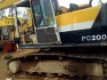 komatsu backhoe pc200-5 with breaker line-0