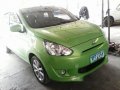 Mitsubishi Mirage 2013 hatchback green for sale -1