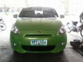 Mitsubishi Mirage 2013 hatchback green for sale -3