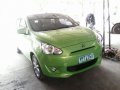 Mitsubishi Mirage 2013 hatchback green for sale -0