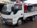 surplus japan isuzu elf dropside with mini crane-6