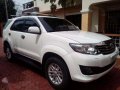 2012 Toyota Fortuner G MT White SUV For Sale -0