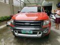 2013 Ford Ranger 4x4 Matic Red Pickup For Sale -0