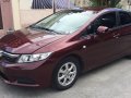 Red Honda Civic 2013 at 60000 km for sale -3