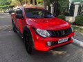 Sell Red 2016 Mitsubishi Strada at 44000 km in Davao City -0