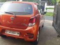 Orange Toyota Wigo 2019 Manual Gasoline for sale-6