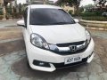 White Honda Mobilio 2016 Automatic Gasoline for sale  -1