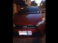 Red Toyota Yaris 2015 Hatchback for sale in Manila-3