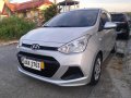 Silver Hyundai Grand i10 2015 Hatchback at Automatic  for sale in Manila-1