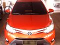 Orange Toyota Vios 2016 Sedan at Automatic  for sale in Manila-3