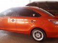 Orange Toyota Vios 2016 Sedan at Automatic  for sale in Manila-2