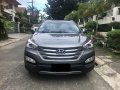 Grey Hyundai Santa Fe 2013 for sale in Malabon-2