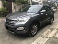 Grey Hyundai Santa Fe 2013 for sale in Malabon-0