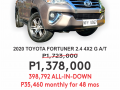 2020 TOYOTA FORTUNER G A/T-0