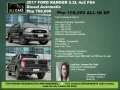 2017 FORD RANGER 2.2L 4x2 FX4 Diesel Automatic -0
