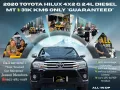 2020 TOYOTA HILUX 4x2 G Diesel MT 🔰CALL NOW  ☎️09279850198/ JESSEN “KAKOTSE “MENDOZA -0
