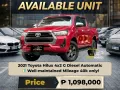2021 Toyota Hilux 4x2 G Diesel Automatic 🔥𝐉𝐄𝐒𝐒𝐄𝐍 𝐌𝐄𝐍𝐃𝐎𝐙𝐀🙋‍♂️☎️  09279850198-0