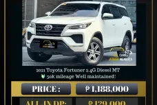 2021 Toyota Fortuner 2.4G Diesel m/t 🔥JESSEN MENDOZA🔰☎️09279850198