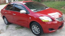 Well maintained Toyota Vios J 2011 Red Manual Gasoline for sale