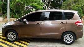 Suzuki Ertiga 2015 Van brown for sale 