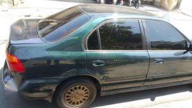 Well maintained Honda Civic 1999 Manual Green for sale