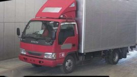 ISUZU Elf Aluminum Van Red MT For Sale