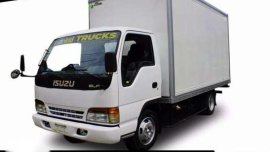 White Isuzu Elf Aluminum Van MT White For Sale