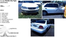 For Sale Honda City White MT 